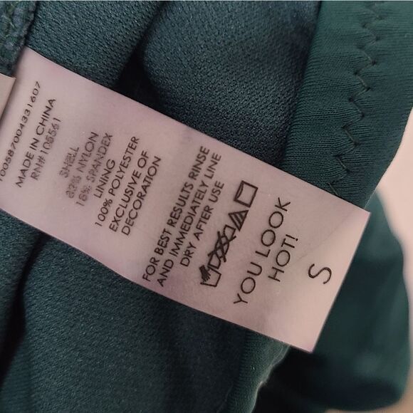 Kensie Green Open Side Bathing Suit Womens size Small NEW WITH TAGS - Picture 8 of 8